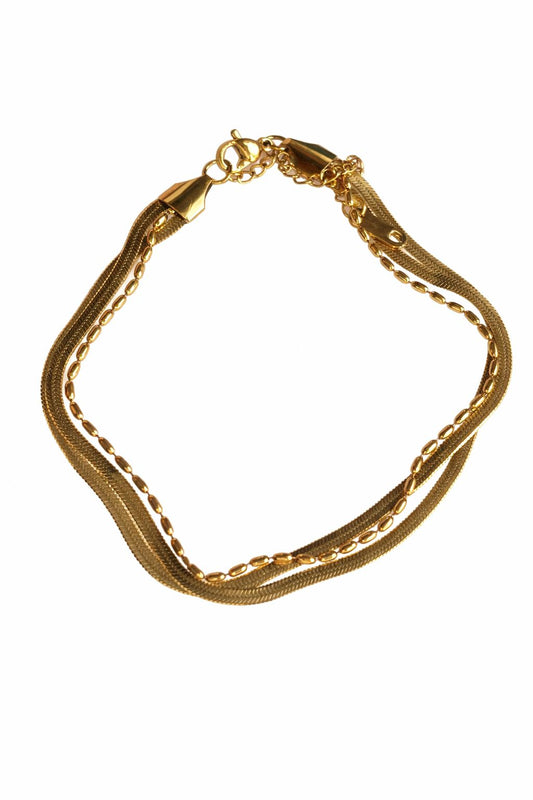 Pulseira tripla delicada